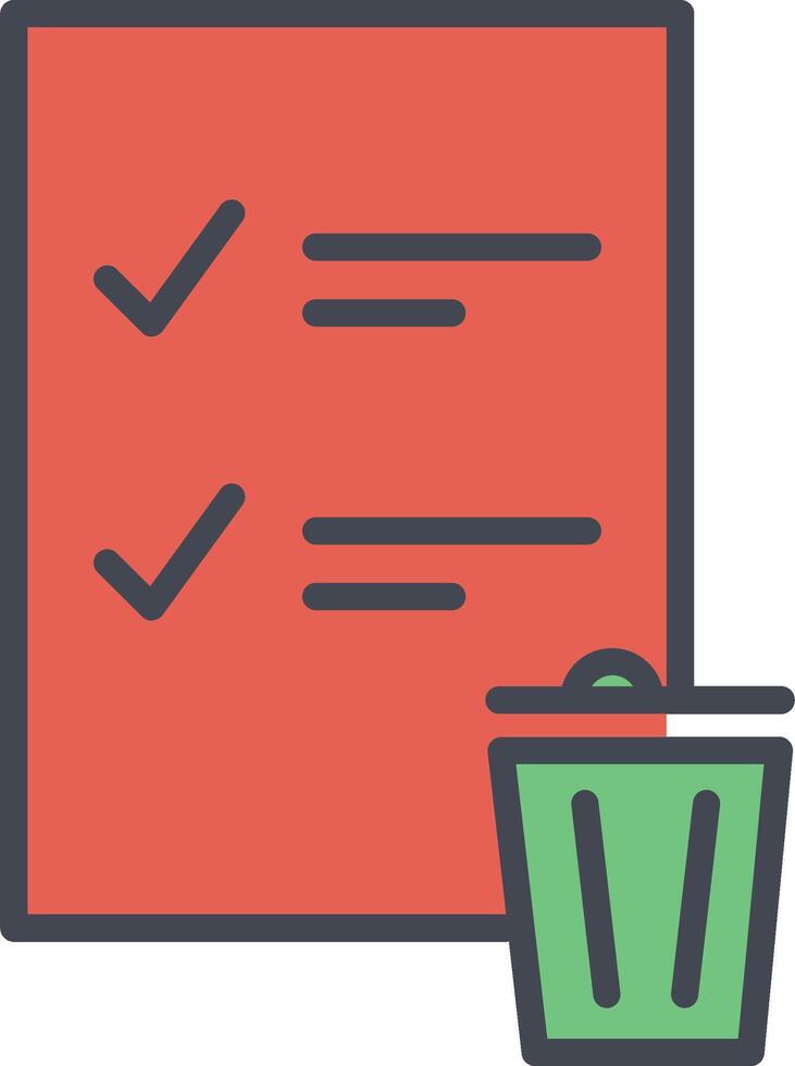 Trash List Vector Icon