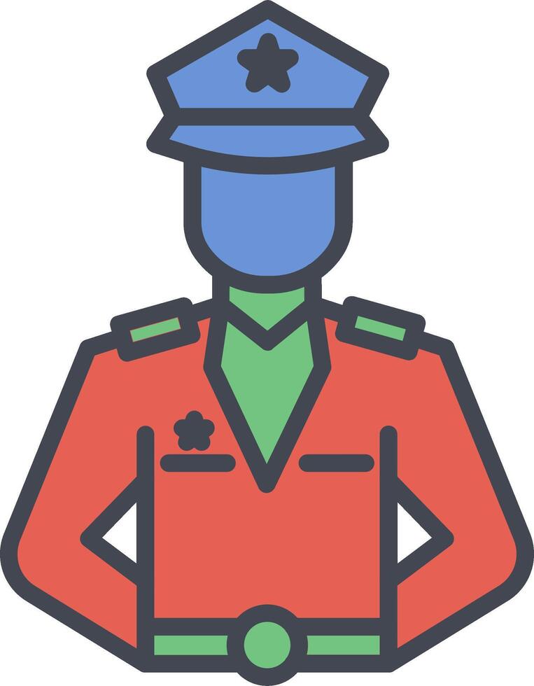 icono de vector de hombre de policía