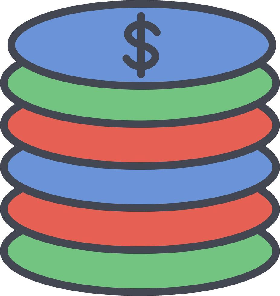 Stack of Coins Vector Icon