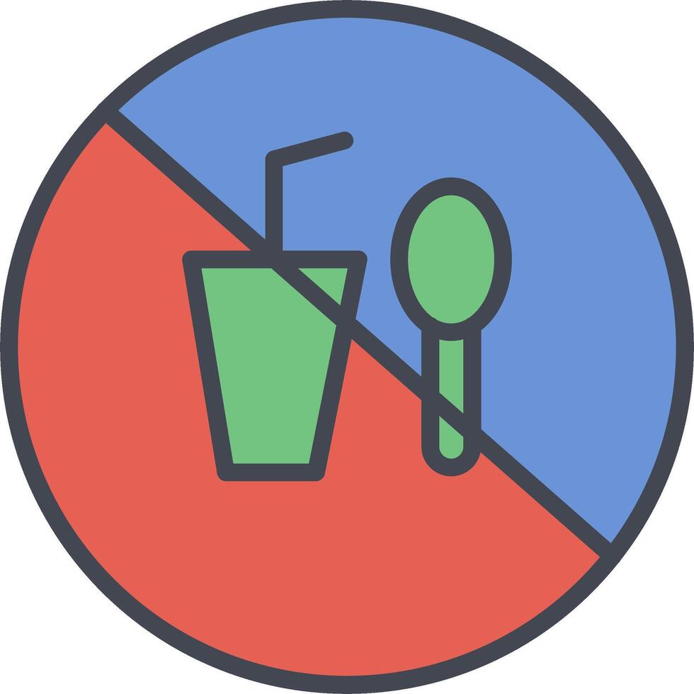 No Food or Drinks Vector Icon