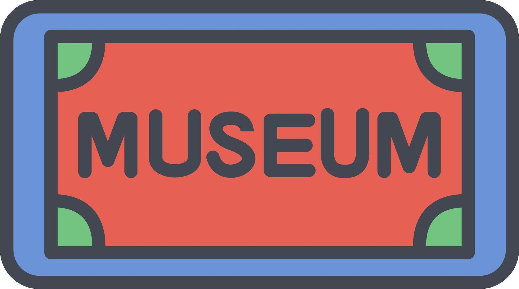 Museum Tag Vector Icon
