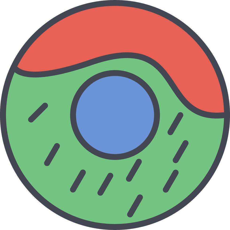 icono de vector de donut de crema