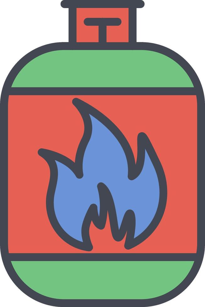 Gas Cylinder Vector Icon