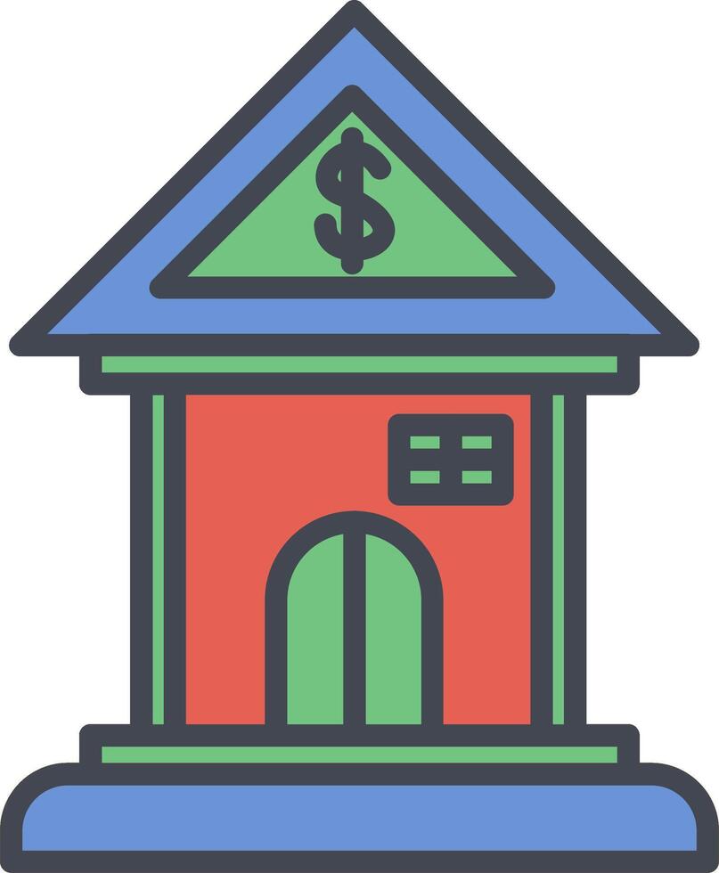 icono de vector de banco