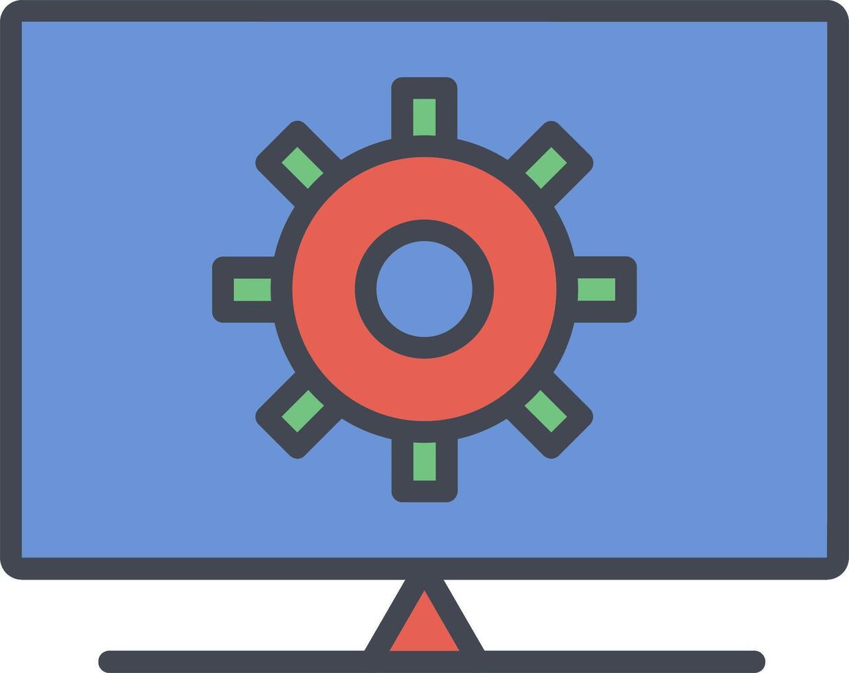 Computer Settings Vector Icon