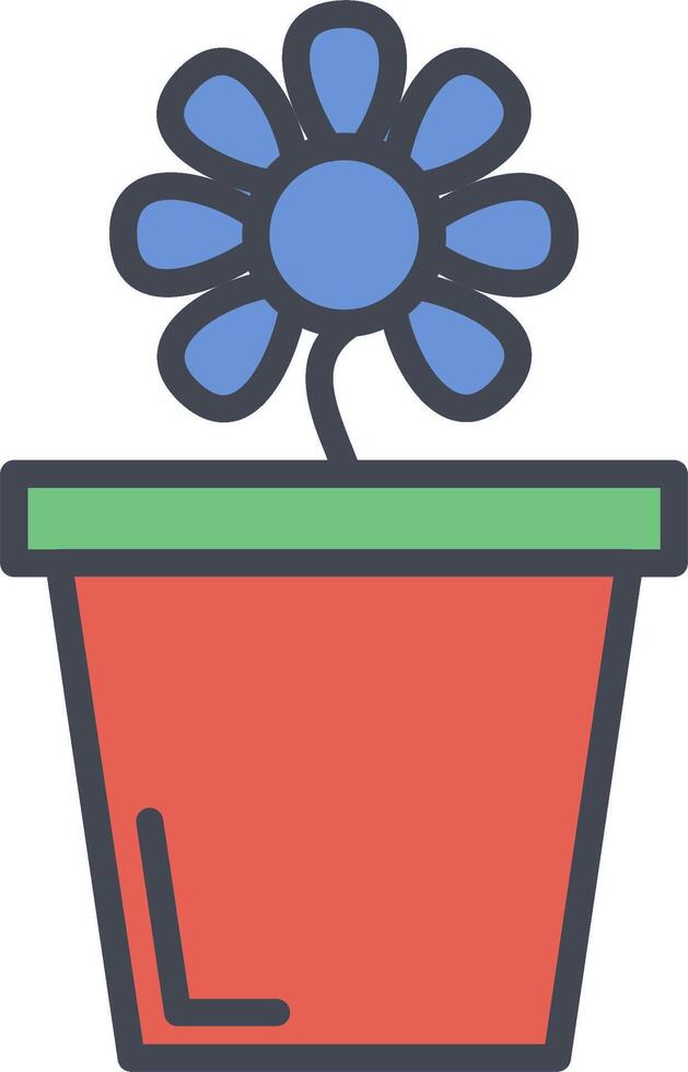 Flower Pot Vector Icon