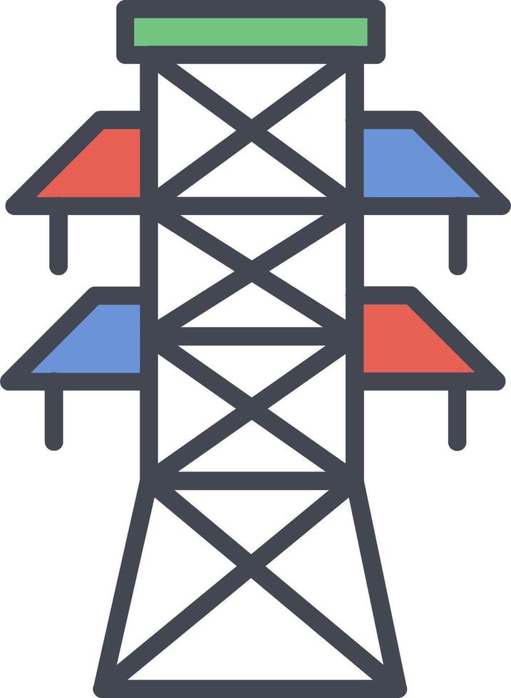 icono de vector de torre de electricidad