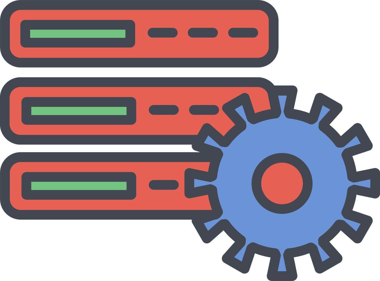 Database Setting Vector Icon