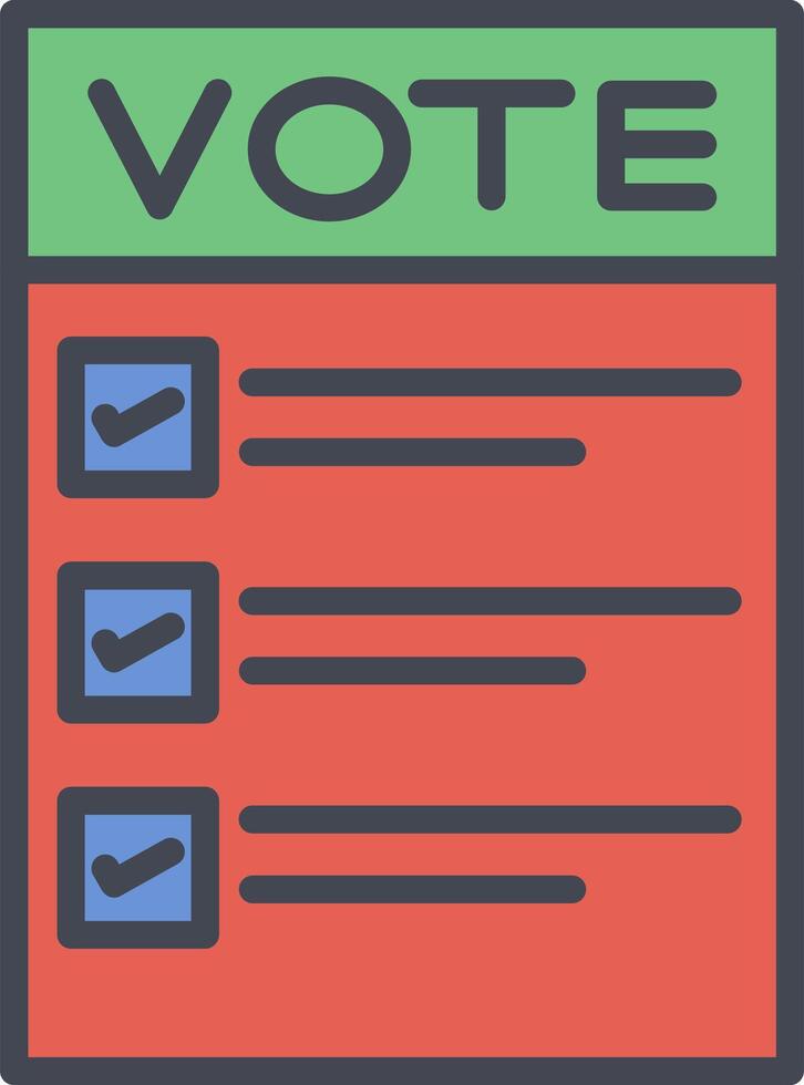 Ballot Paper Vector Icon