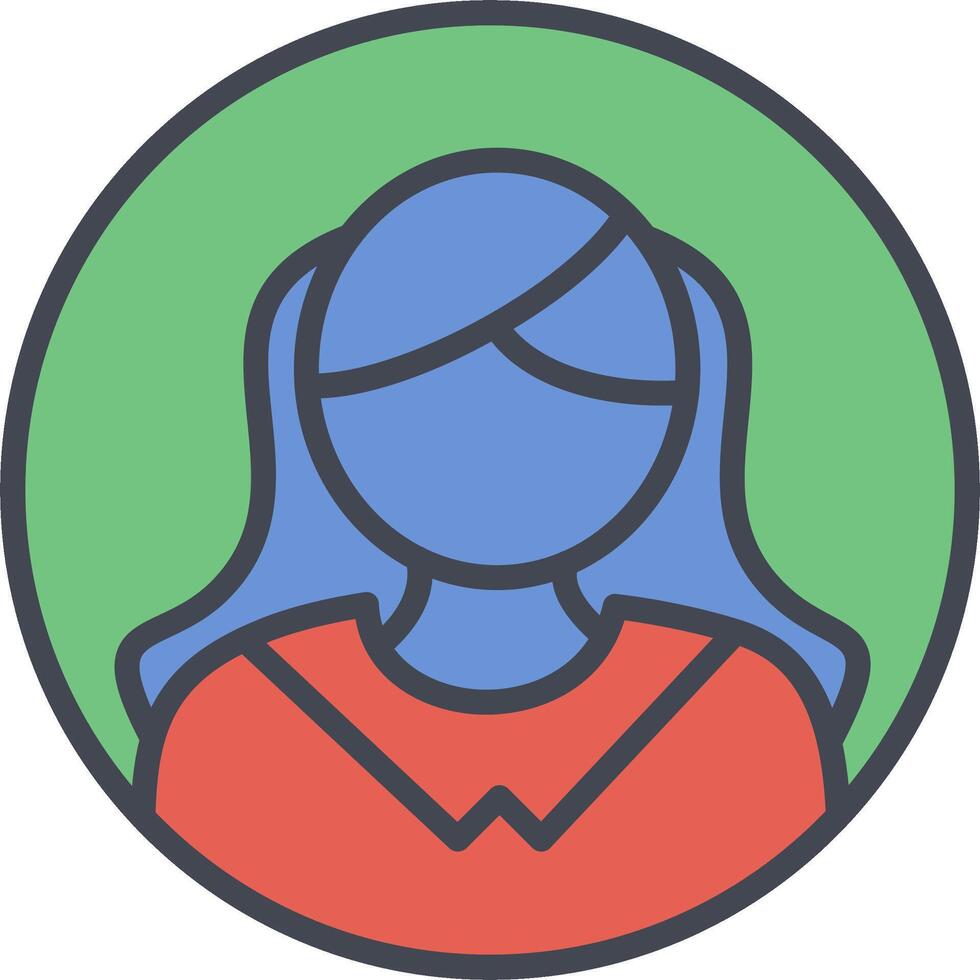 Female Profile Vector Icon