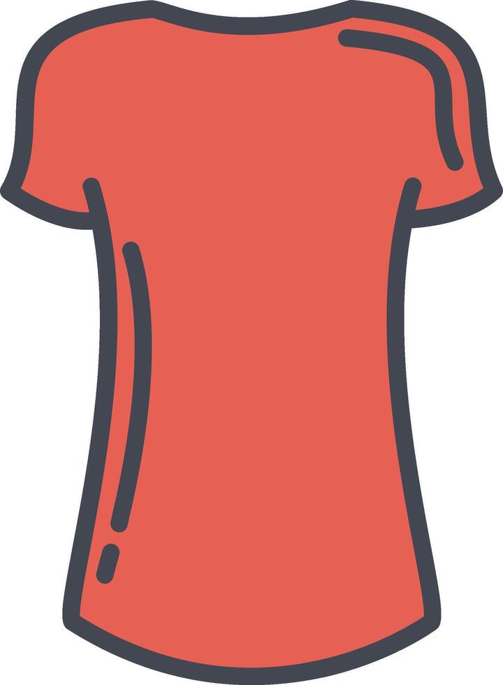 icono de vector de camisa de damas