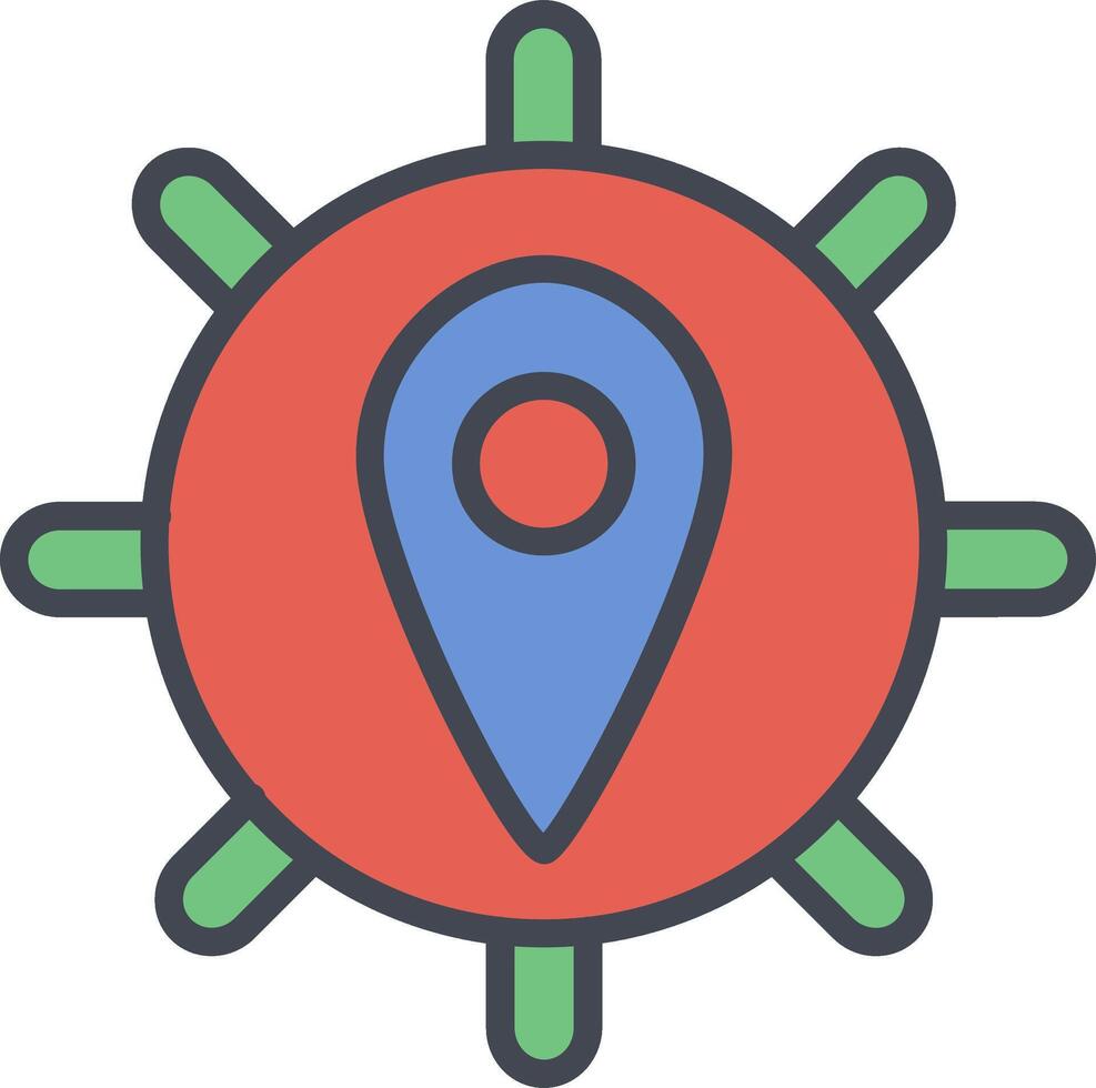 Location Settings Vector Icon