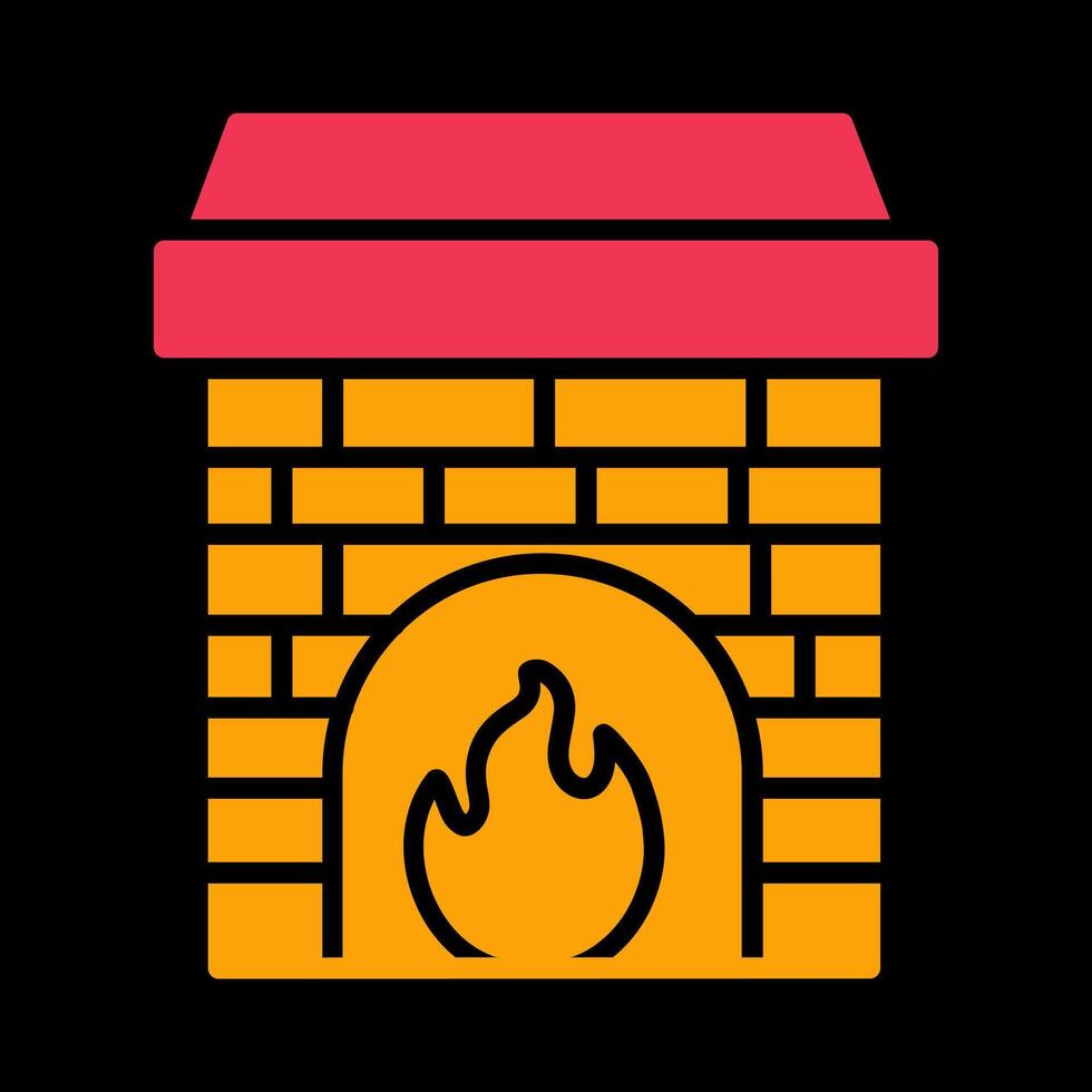 Fireplace Vector Icon