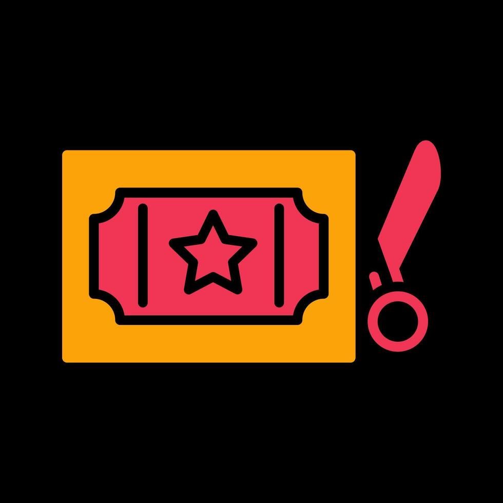 Scissor Ticket Vector Icon