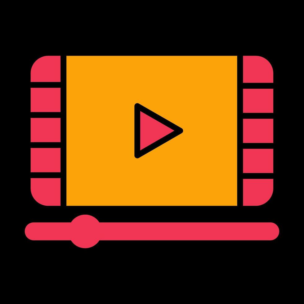 vídeo y animación vector icono