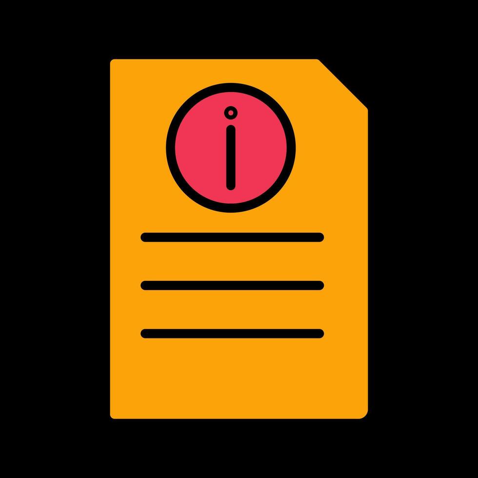información documento vector icono
