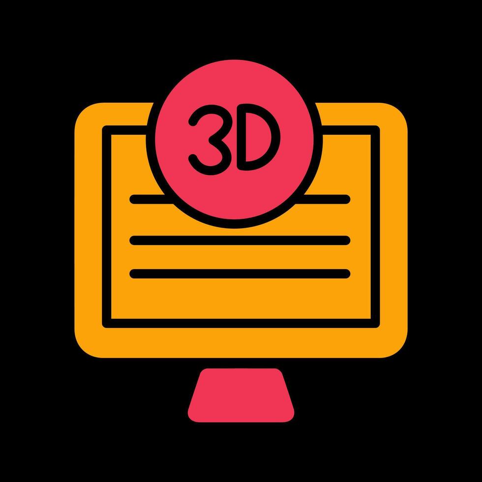 3D Quality Screen Vector Icon