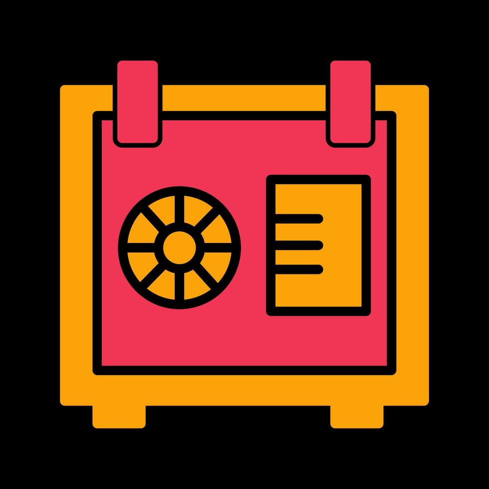 icono de vector de caja fuerte