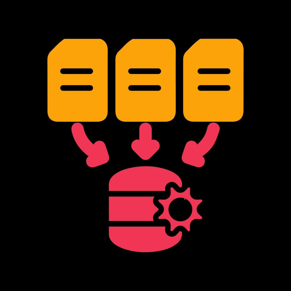 icono de vector de procesamiento de datos