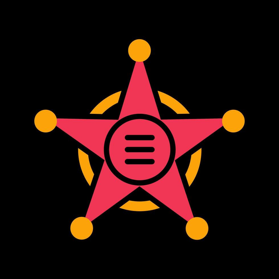 Sheriff Badge Vector Icon