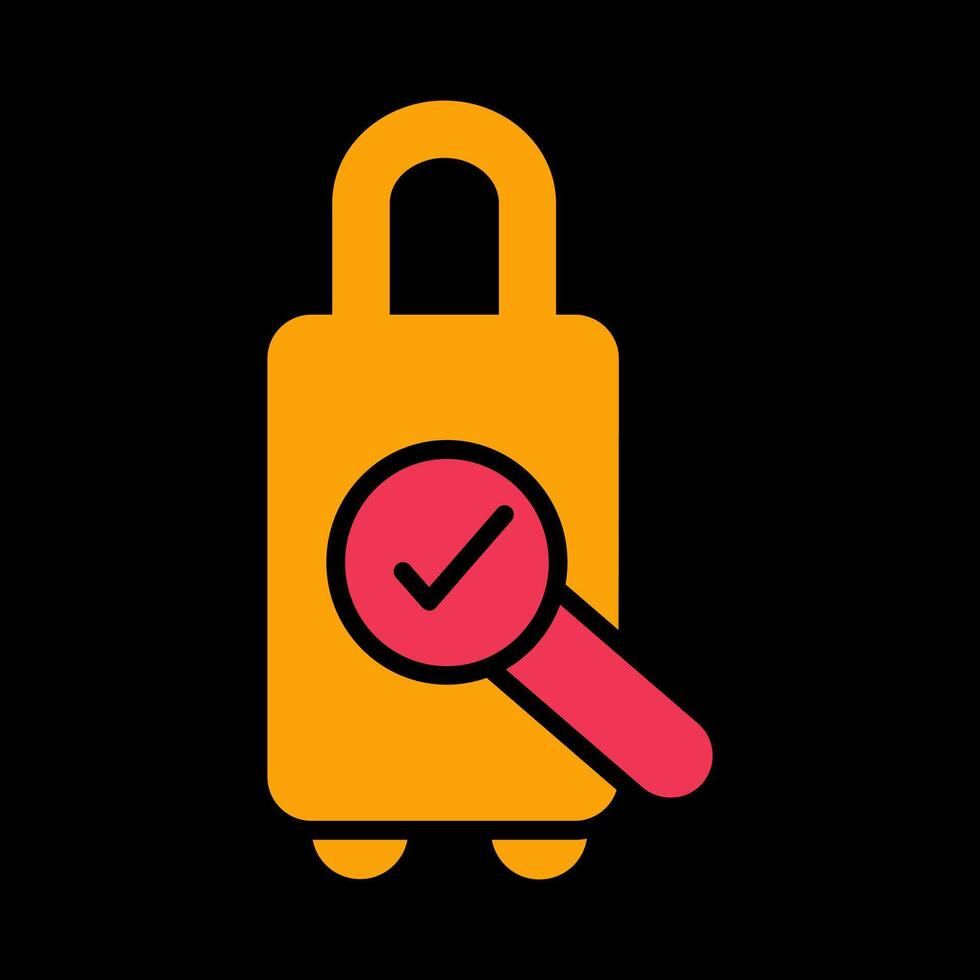 Luggage Inspection Vector Icon