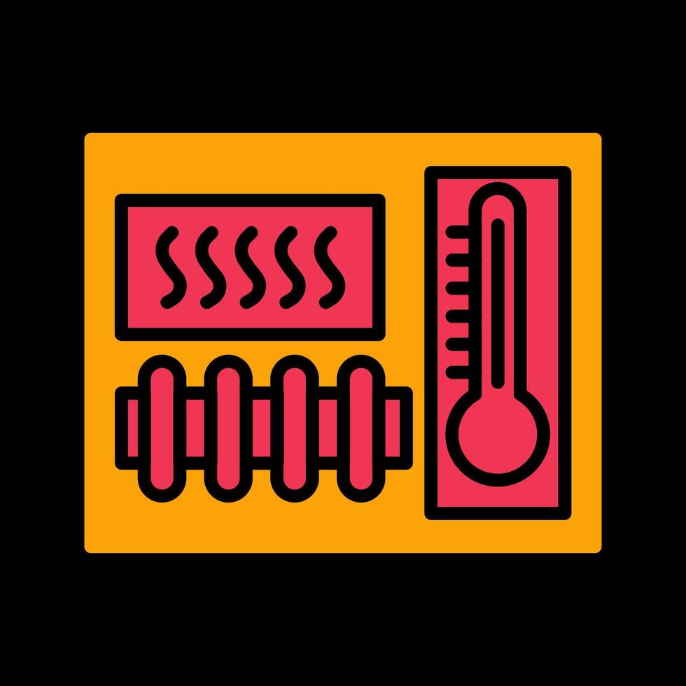 icono de vector de elemento de calefacción