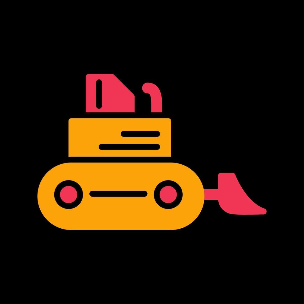 Bulldozer Vector Icon