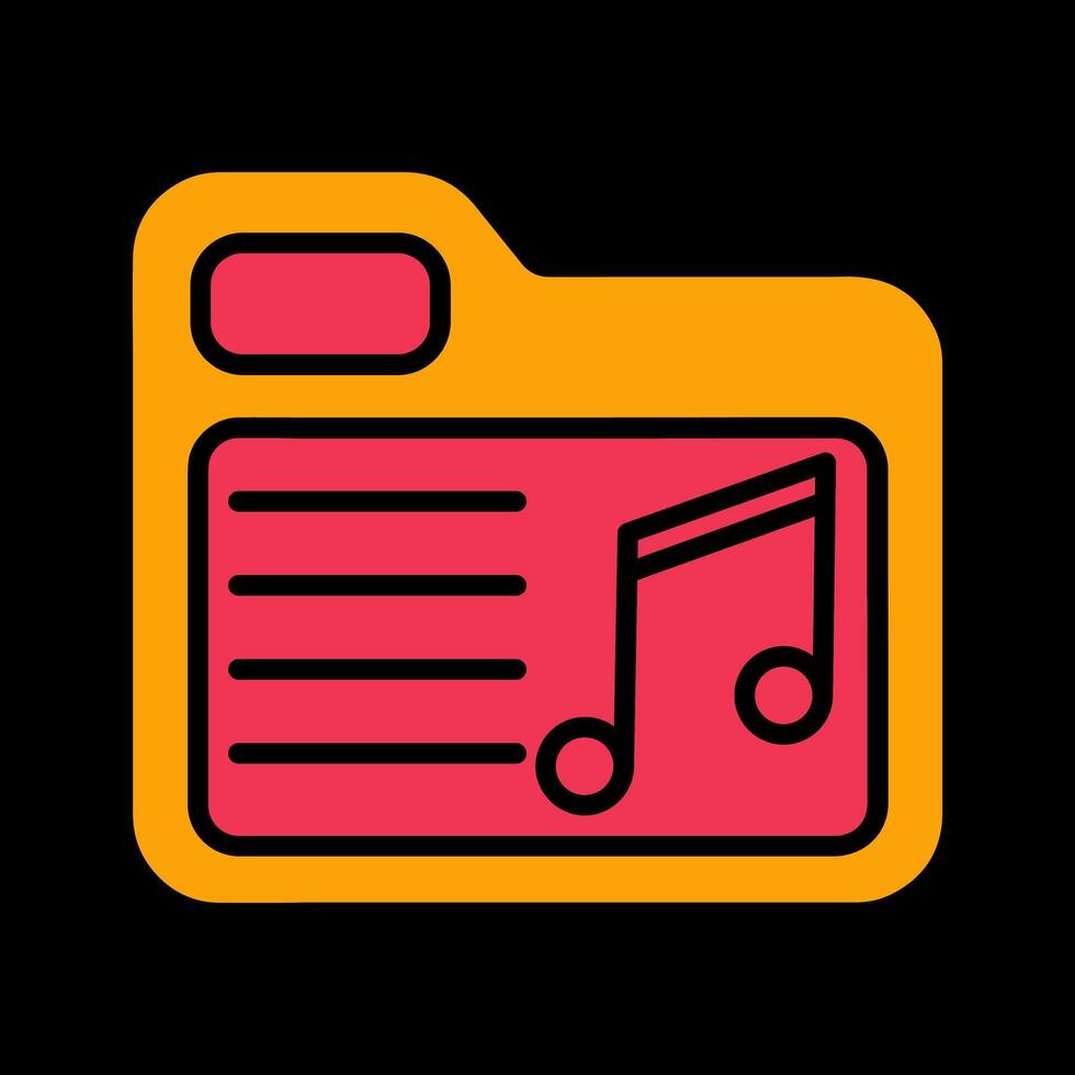 Music Folder Vector Icon