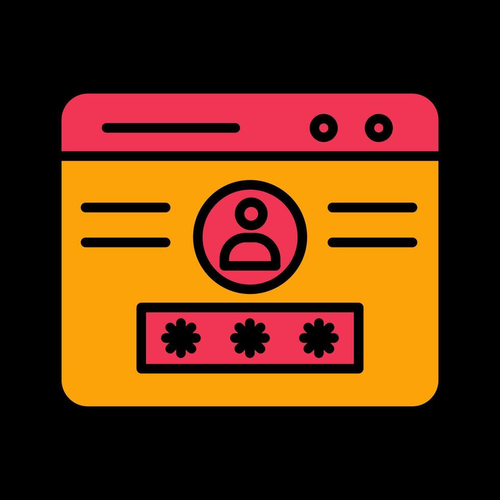 Web login Vector Icon