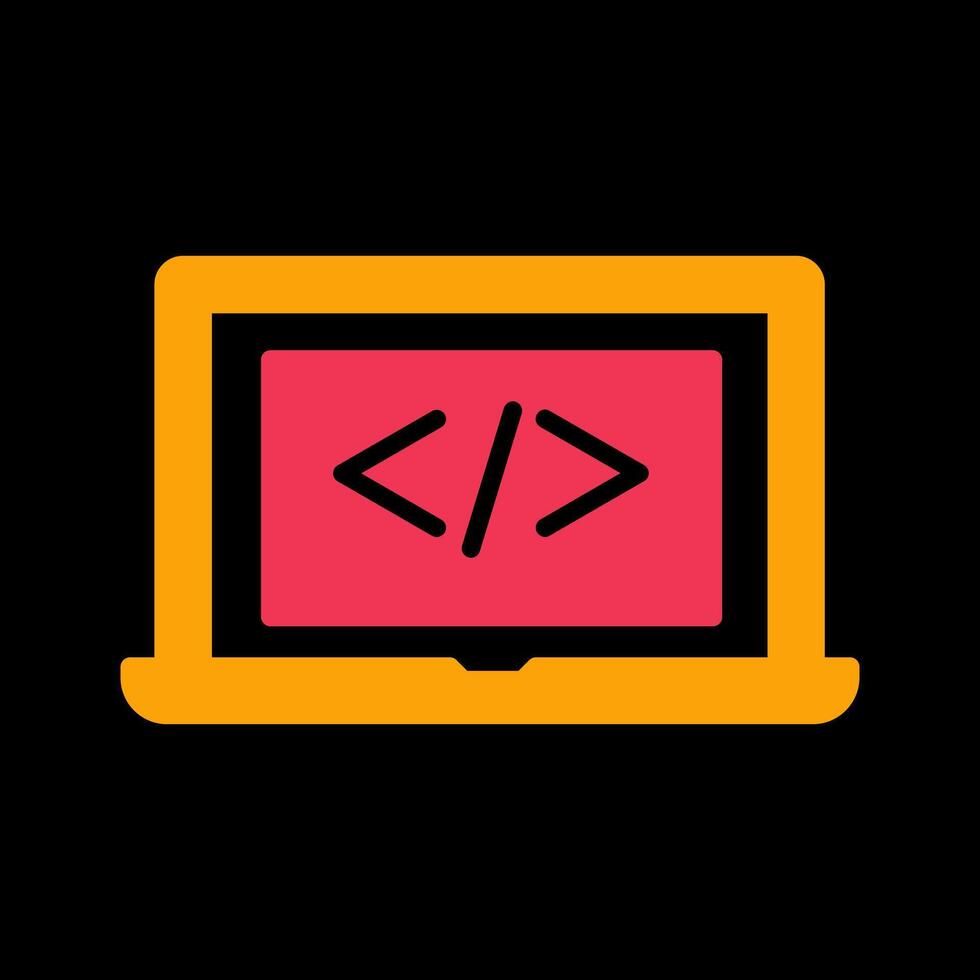 Coding Computer Vector Icon