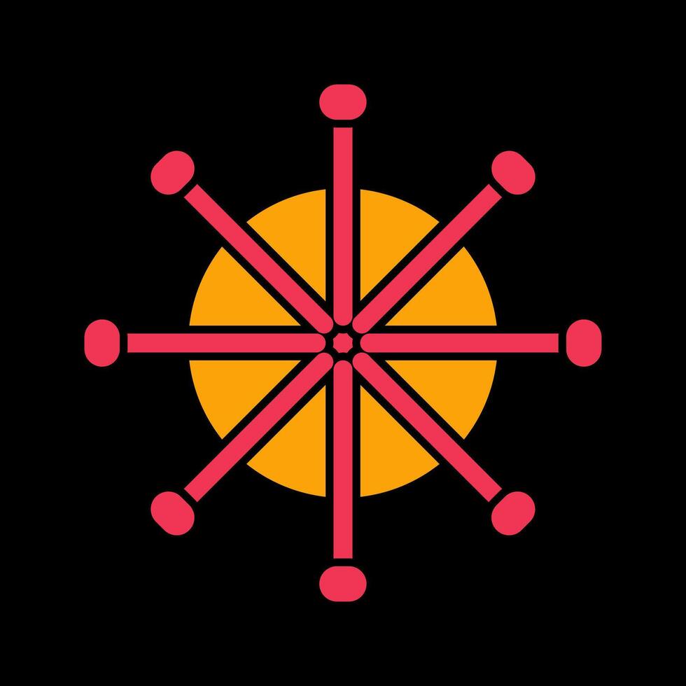 Ship Wheel Vector Icon