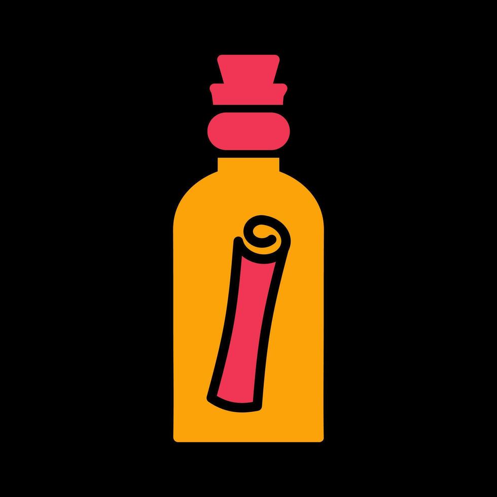 Scroll in Bottle Vector Icon