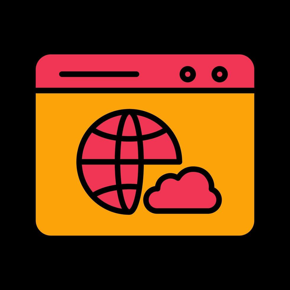 Web Cloud Vector Icon