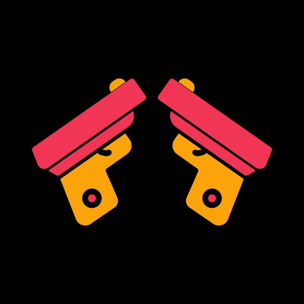 Two Guns Vector Icon