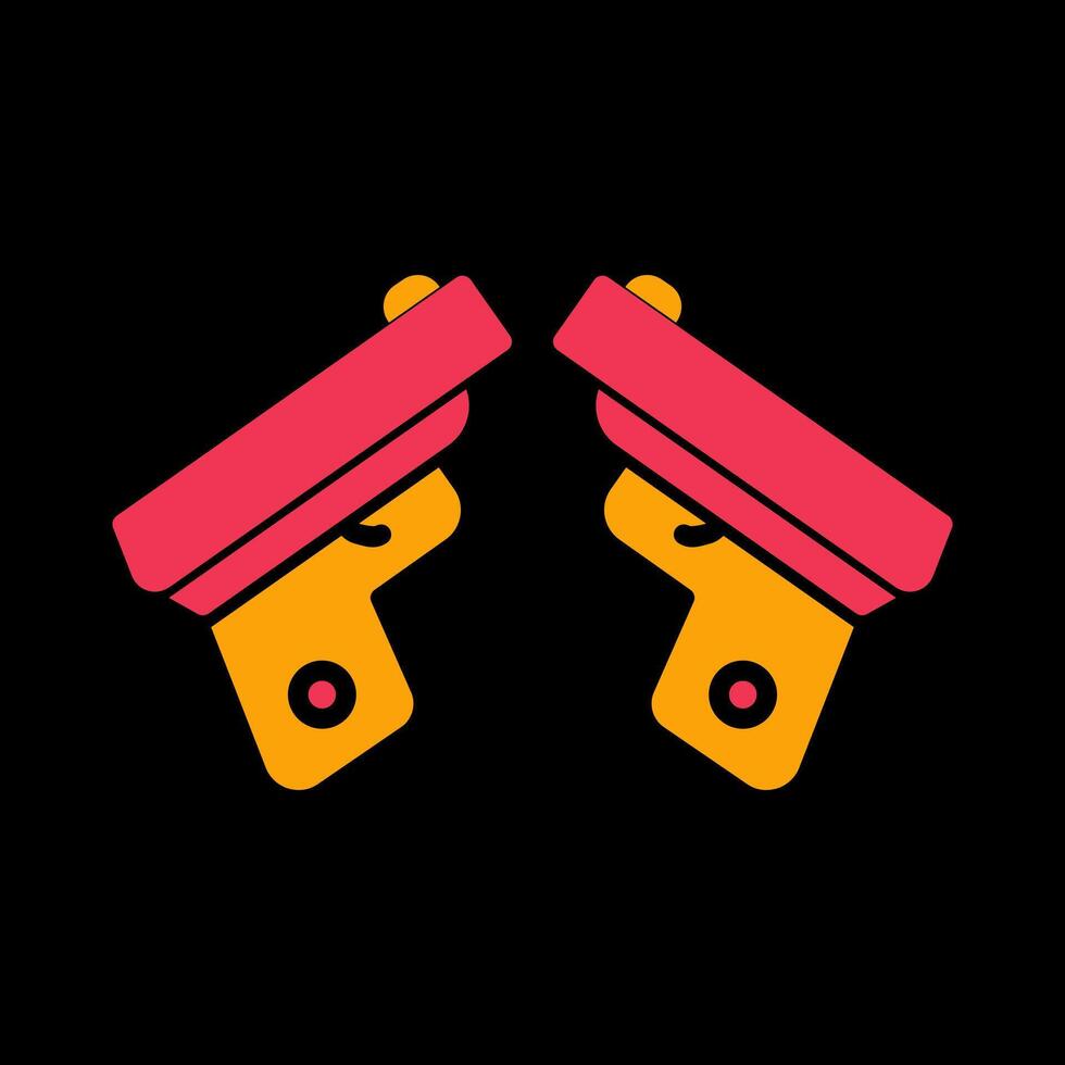 Two Guns Vector Icon