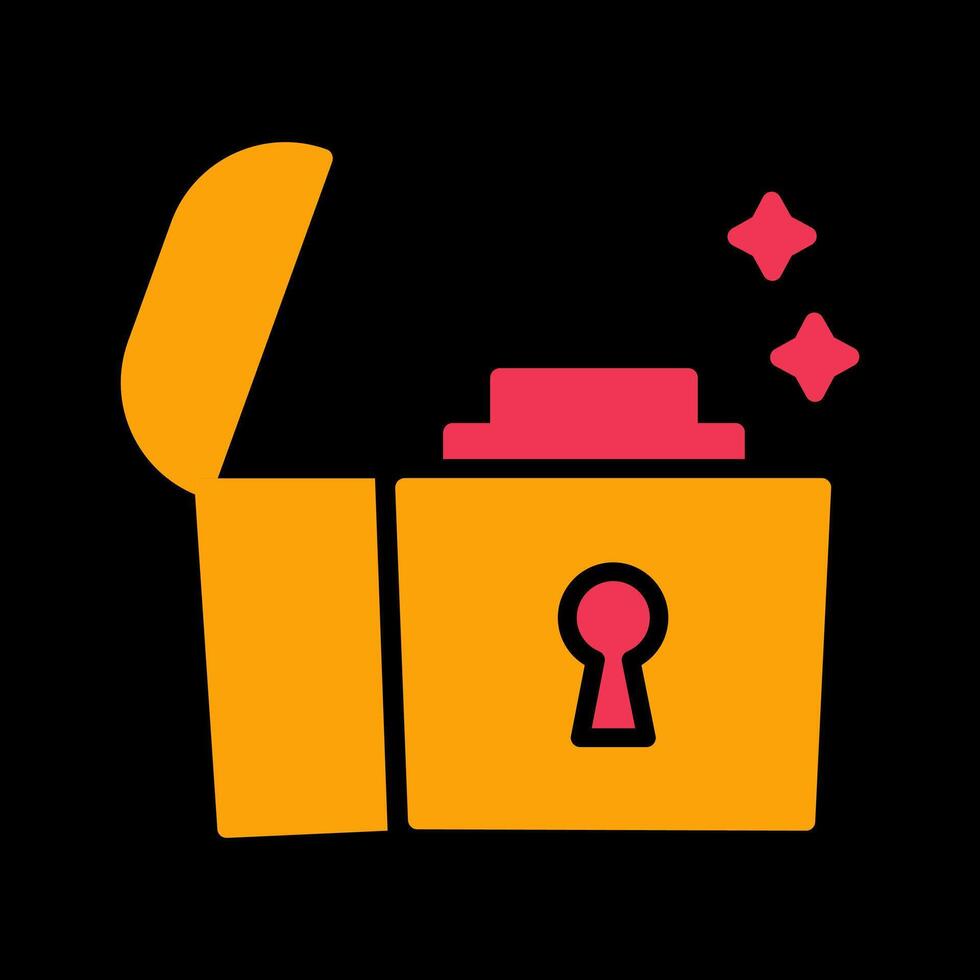 Open Treasure Box Vector Icon