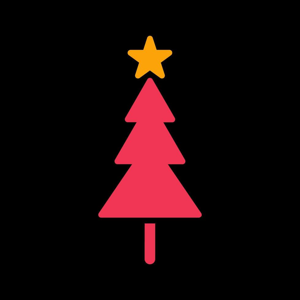 icono de vector de árbol de navidad