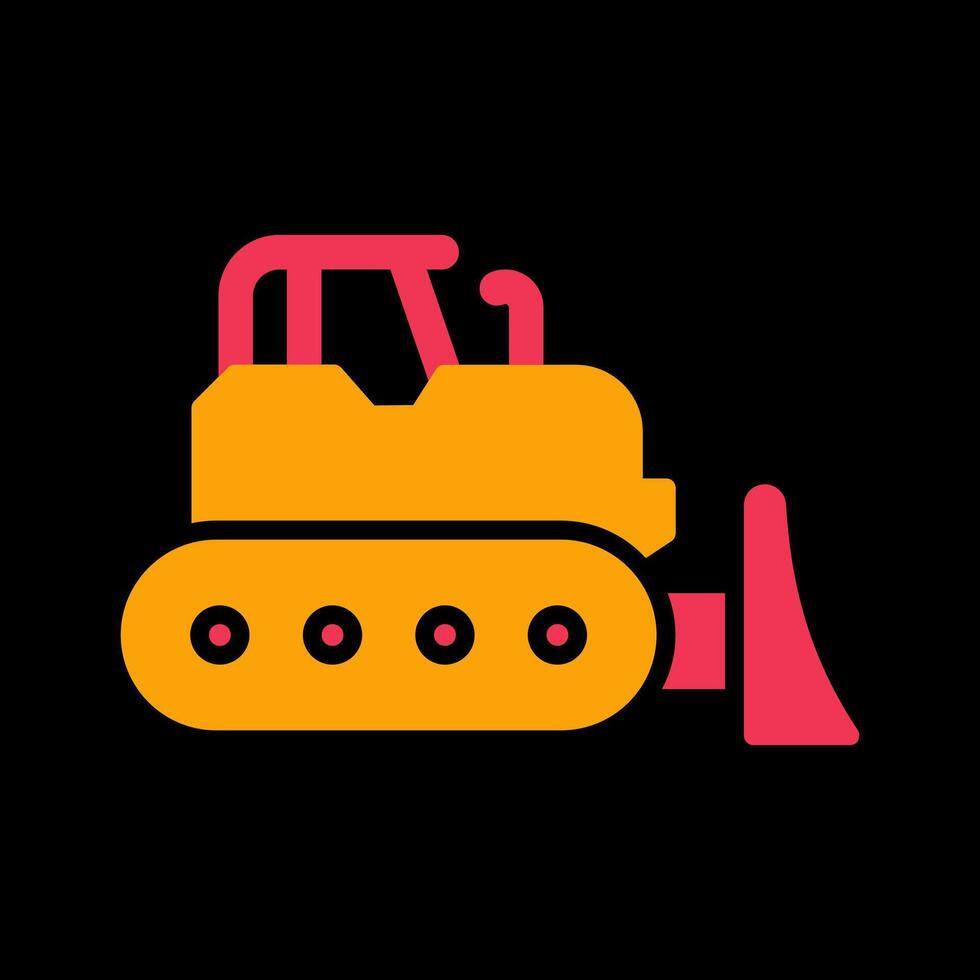 Bulldozer Vector Icon