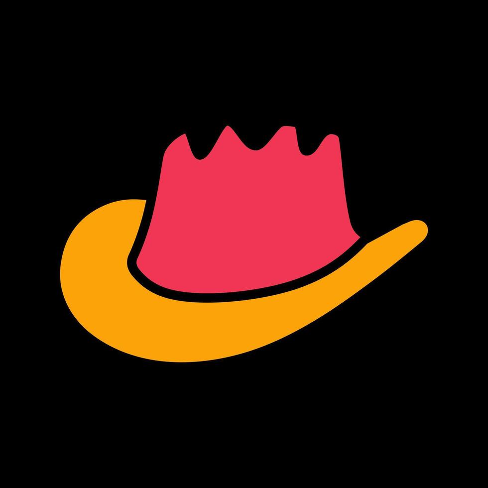 icono de vector de sombrero de vaquero