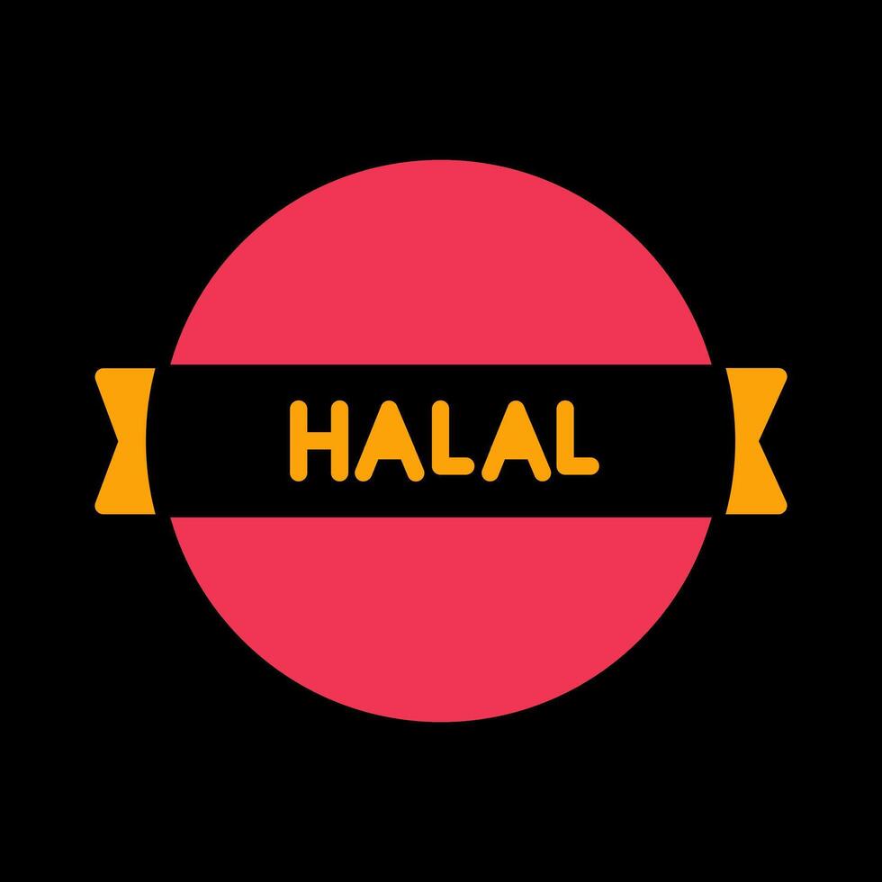 Halal Sticker Vector Icon