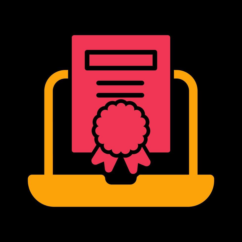 Online Certificate Vector Icon