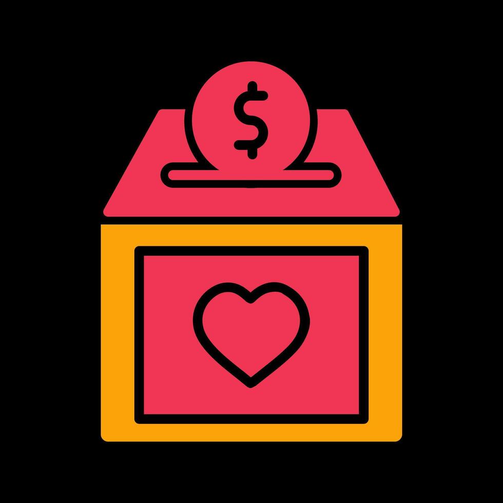 Charity Box Vector Icon