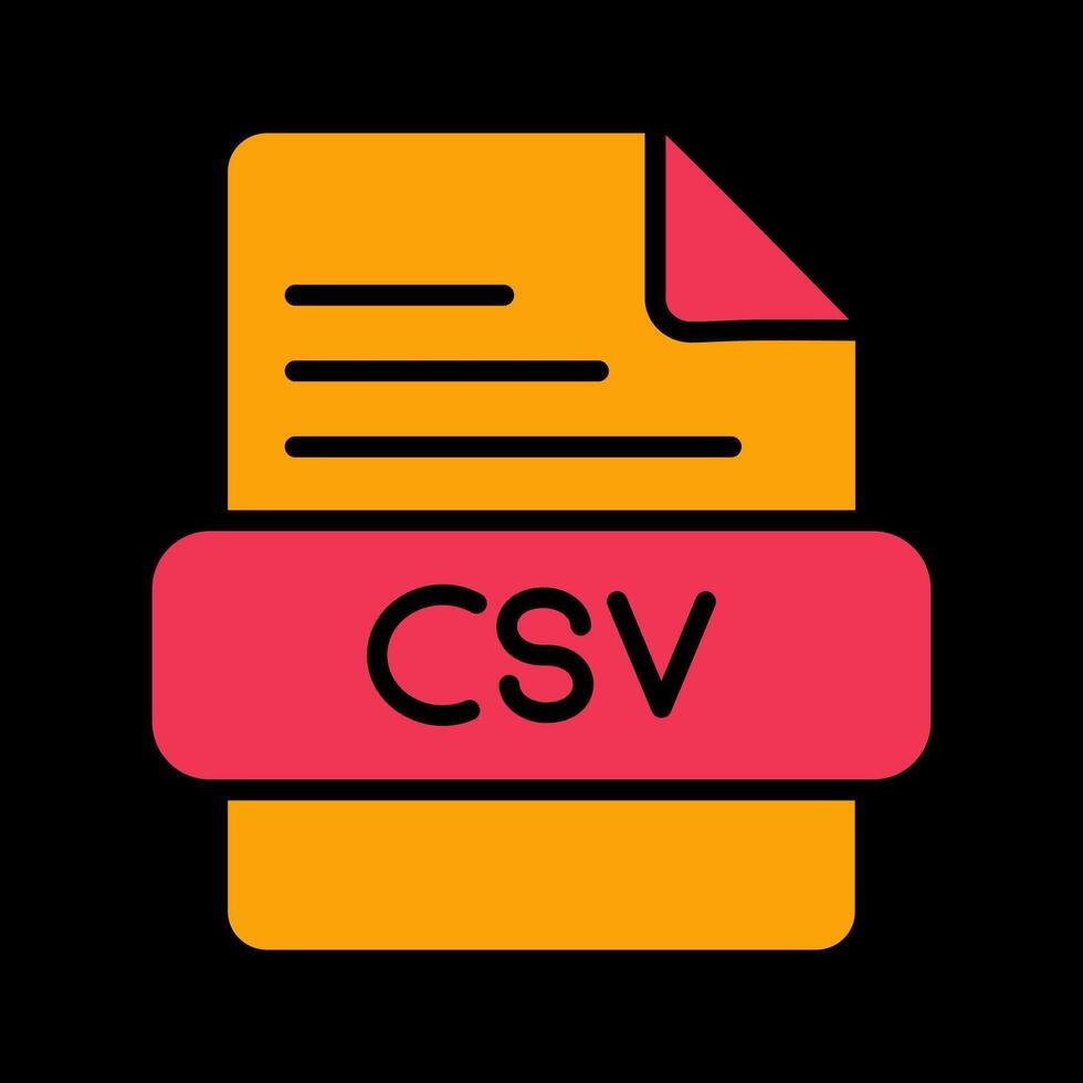 icono de vector csv