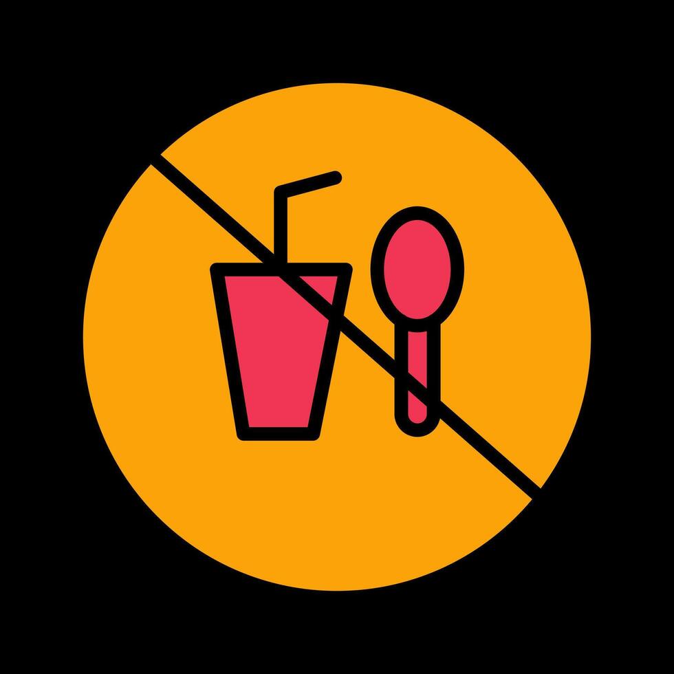 No Food or Drinks Vector Icon