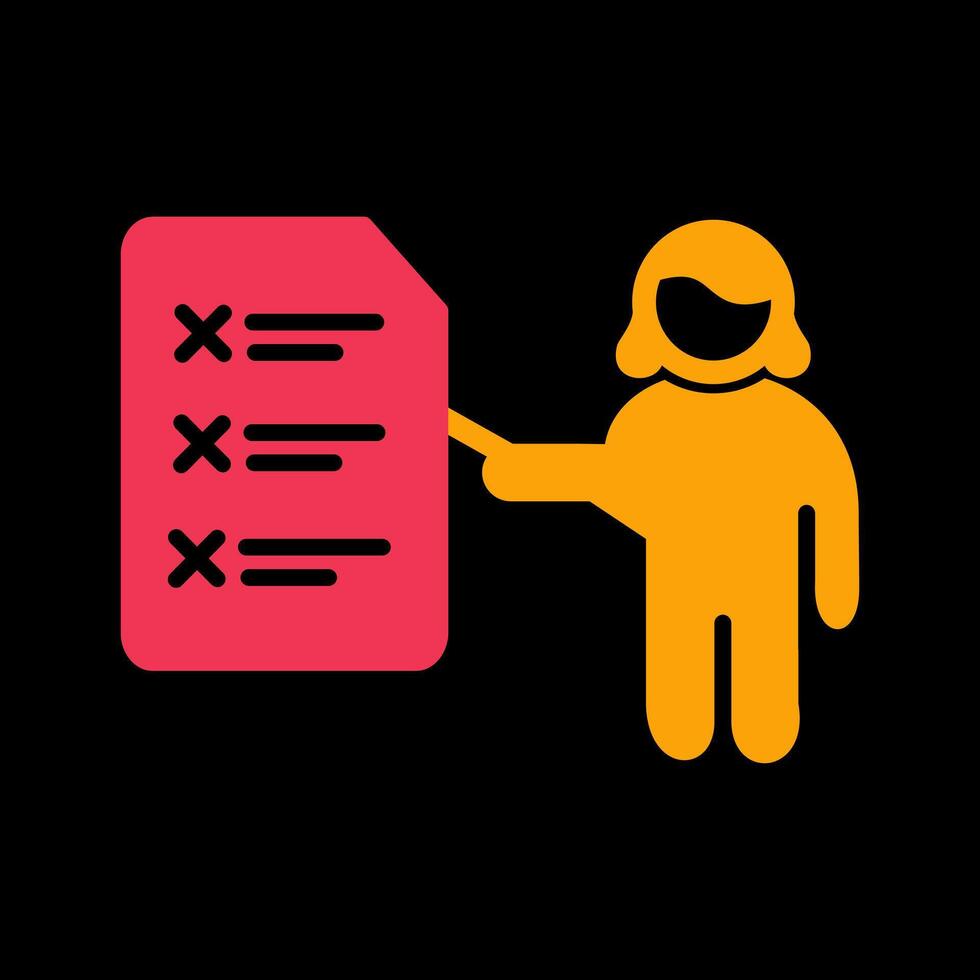 Female Presenter I Vector Icon
