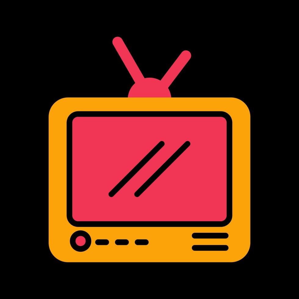Television Broadcast Vector Icon