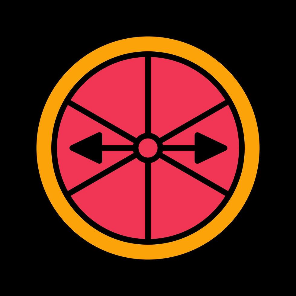 Roulette with Arrow Vector Icon