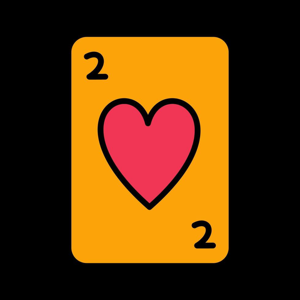 icono de vector de tarjeta de corazones