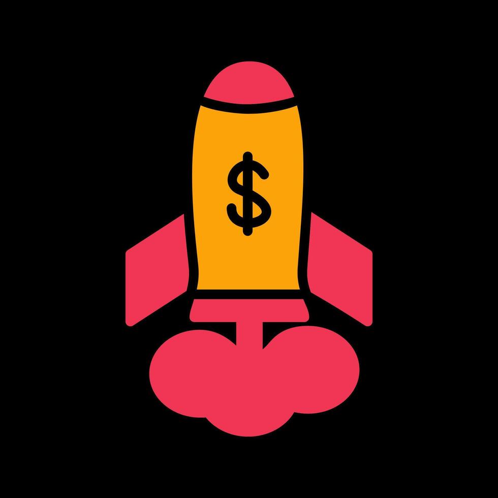 Marketing Rocket Vector Icon