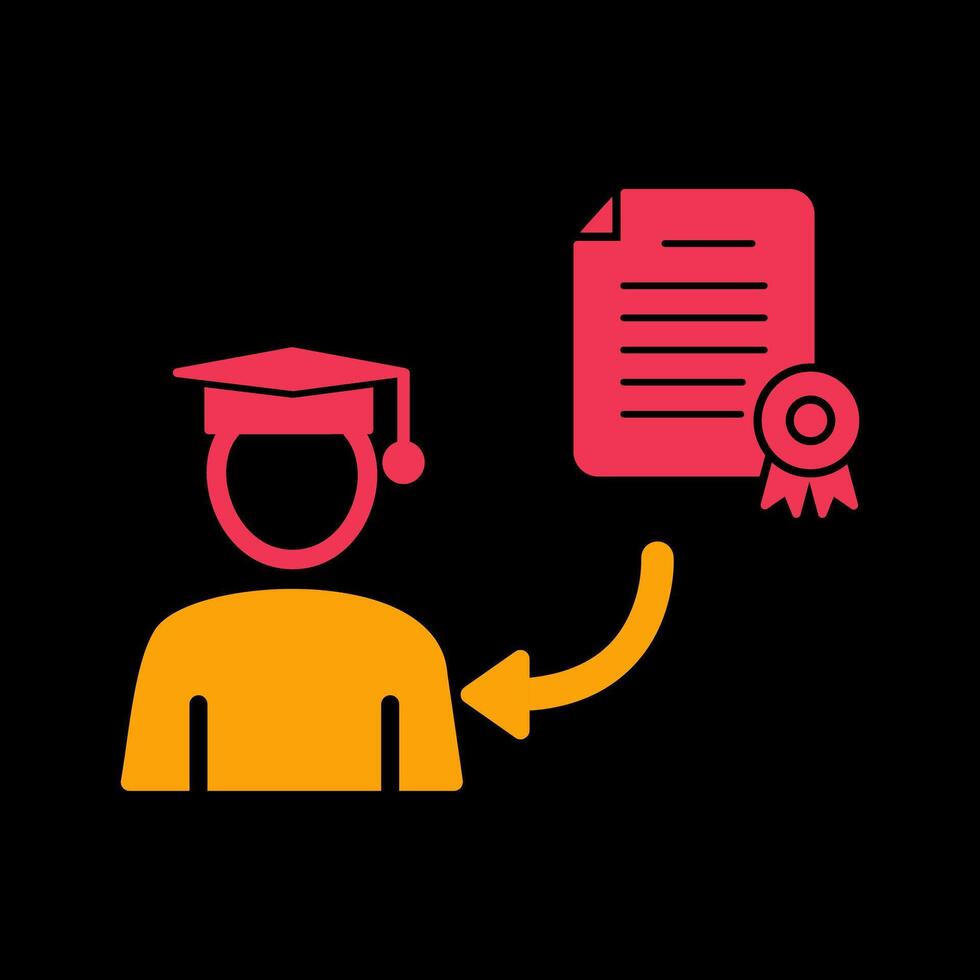 Receiving Diploma Vector Icon
